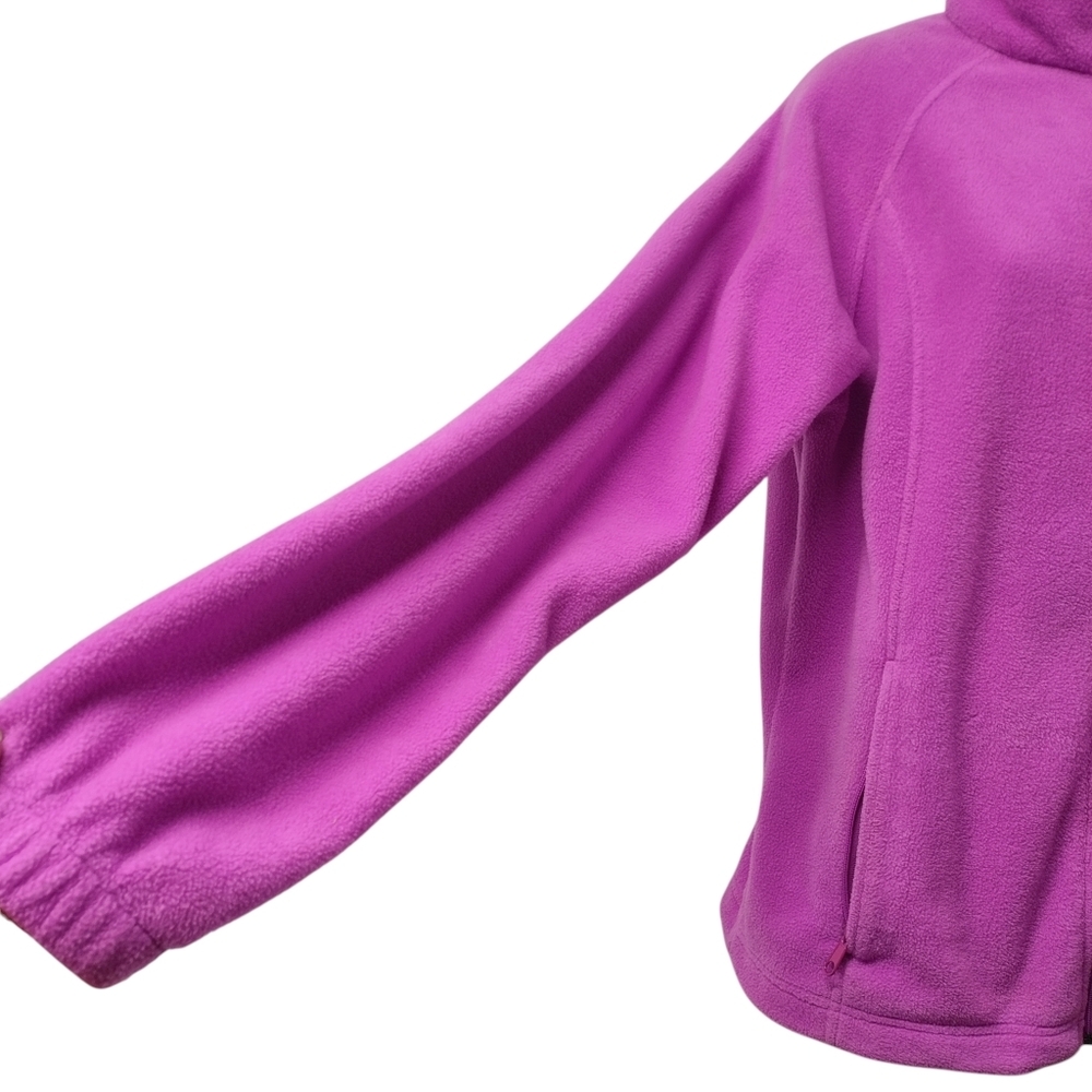 Columbia Women’s  Bright Pink Full Zip Fleece Cozy Jacket Size Large - Picture 5 of 8